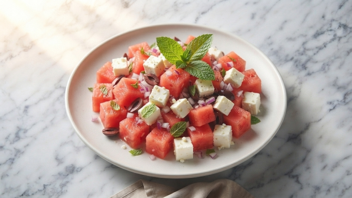 No cook summer meals — refreshing watermelon feta salad