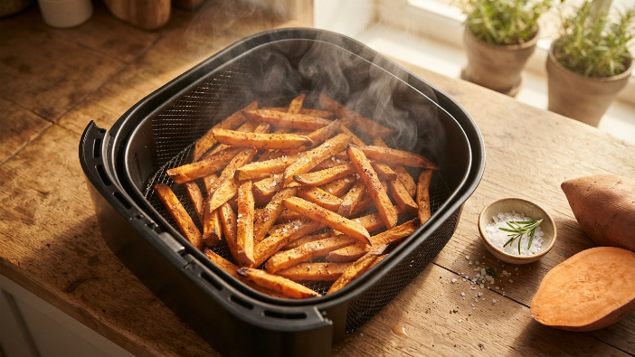 Sweet potato fries as a healthy air fryer snack